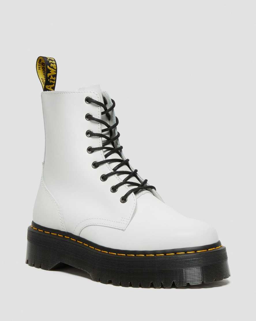 Dr. Martens Jadon Smooth Deri Erkek Kalın Tabanlı Botlar - Bot Beyaz |DGFYV5910|